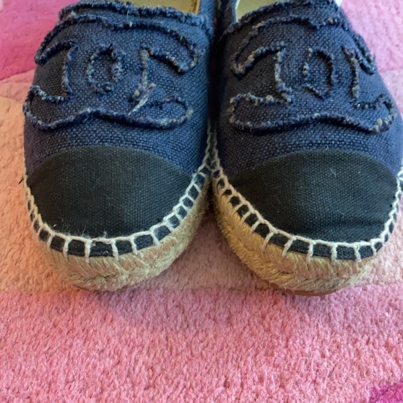 CHANEL Denim/Black Espadrilles - Picture 2 of 4